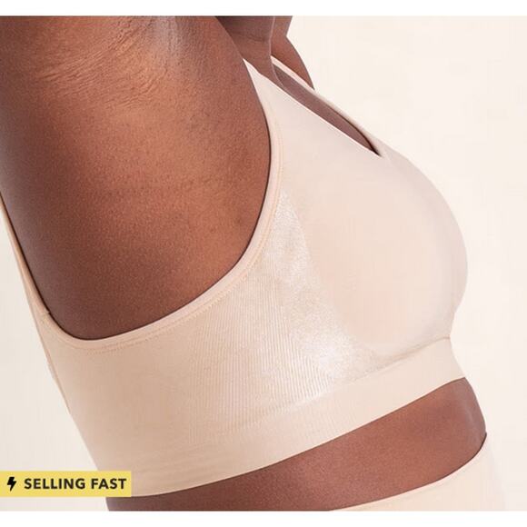 Truekind® Daily Comfort Wireless Shaper Bra Chai Size XL - Picture 3 of 6